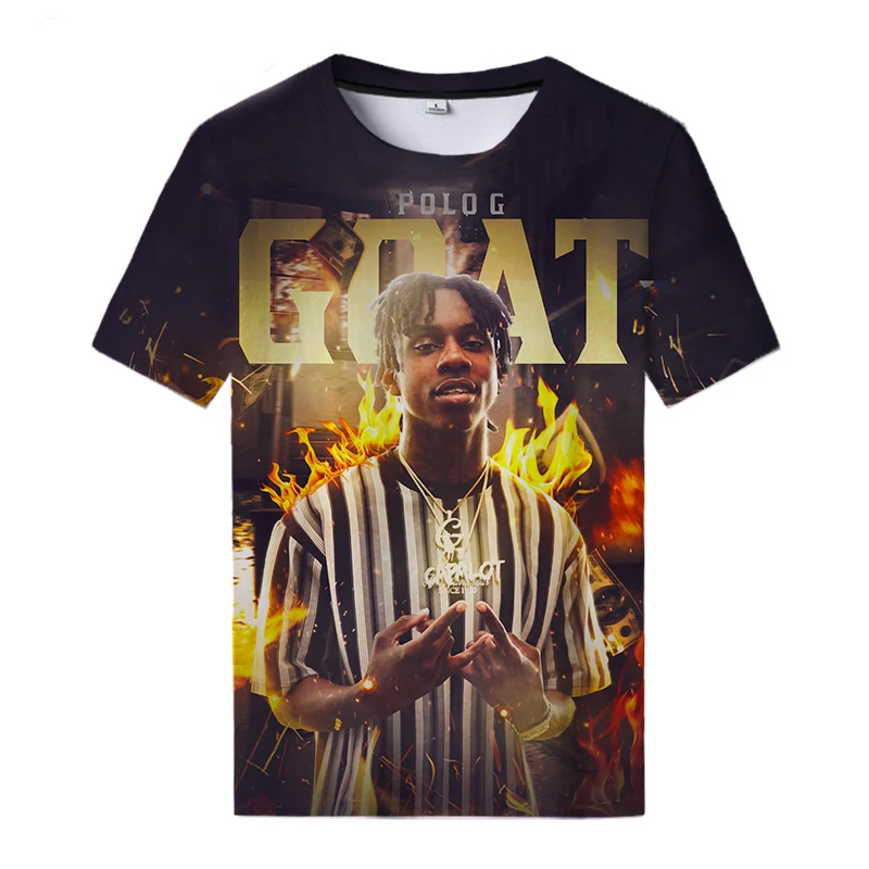 Футболка Rapper Polo G для мужчин и женщин, классные футболки в стиле хип-хоп, модная уличная одежда с 3D-принтом, летние свободные мужские футболки оверсайз
Футболка Rapper Polo G для мужчин и женщин, классные футболки в стиле хип-хоп, модная уличная одежда с 3D-принтом, летние свободные мужские футболки оверсайз