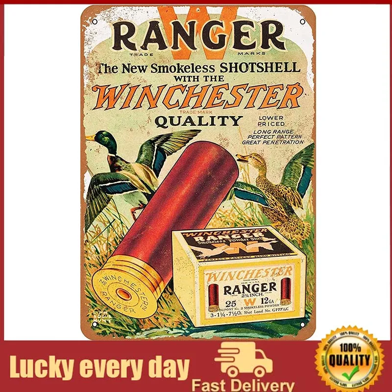

PaBoe Metal Sign - Winchester Ranger Shotgun Shells - Vintage Decorative Tin Sign vintage decor room decoration