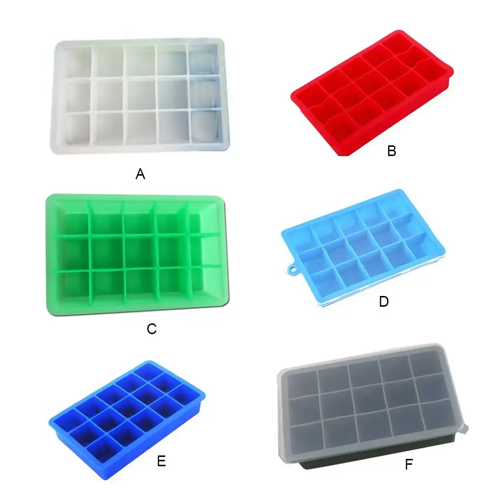 

Multi-grids Square Ice Cube Maker Silicone Mold Refrigerator Icing Wine Tray Mould Reusable Molds for Household Green