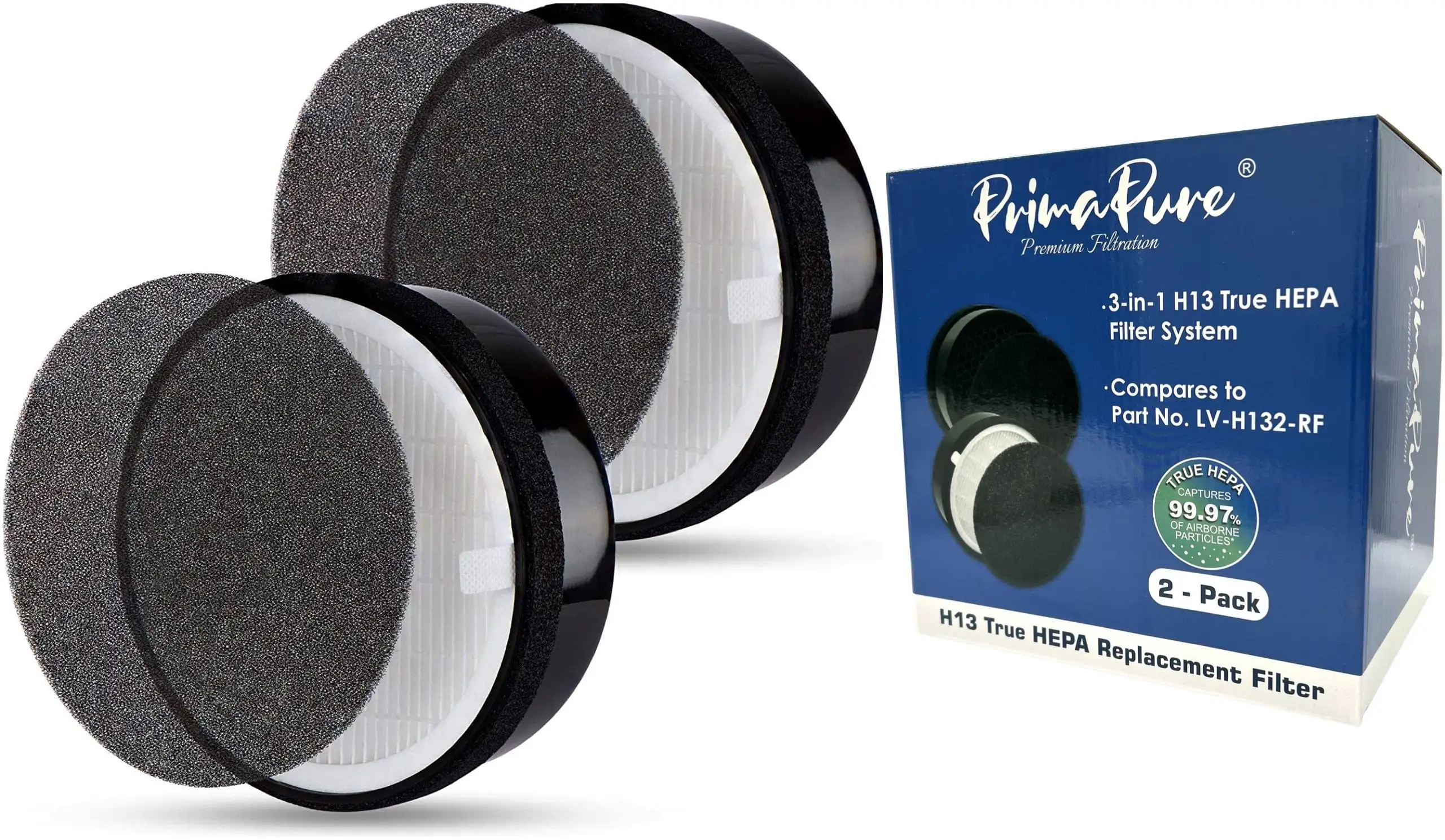 2 Pack H13 3 in 1 True HEPA Filter System Replacement for LV-H132, LV-H132-RF Air Purifier
2 Pack H13 3 in 1 True HEPA Filter System Replacement for LV-H132, LV-H132-RF Air Purifier