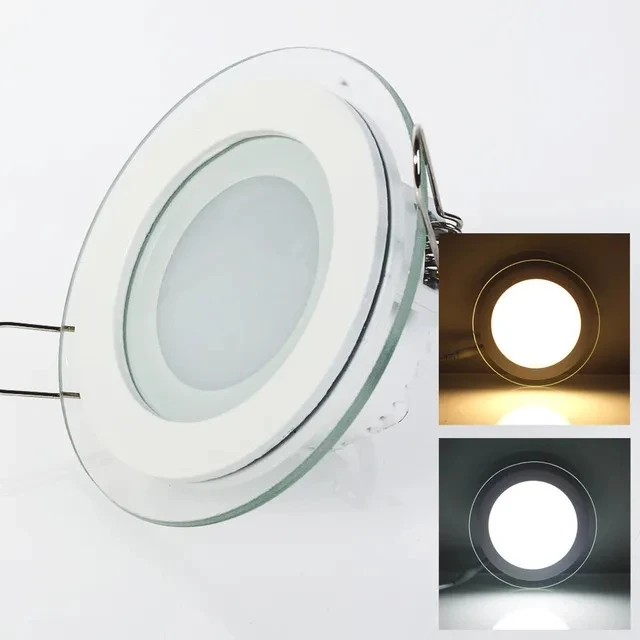 1pcs Dimmable LED Panel Downlight 6W 9W 12W 18W Round glass ceiling recessed lights SMD 5630 Warm Cold White led Light
1pcs Dimmable LED Panel Downlight 6W 9W 12W 18W Round glass ceiling recessed lights SMD 5630 Warm Cold White led Light