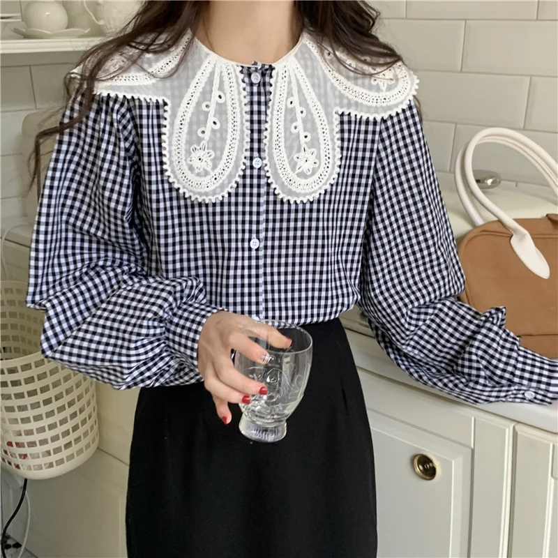 2Colors 2022 spring autumn women's blouse French style Embroidery shirt women Loose tops(LA6137
2Colors 2022 spring autumn women's blouse French style Embroidery shirt women Loose tops(LA6137