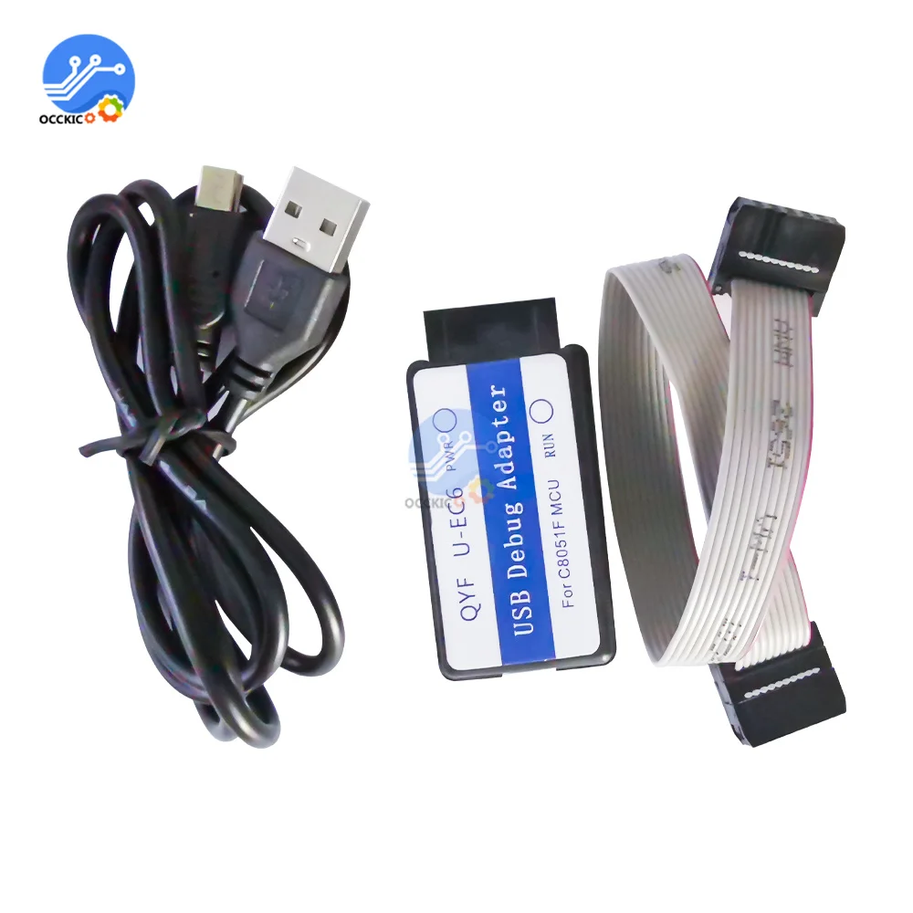 C8051F Эмулятор загрузчика программатор JTAG/C2 U-EC6/EC3 USB отладочный адаптер 3 V-5V C8051F00