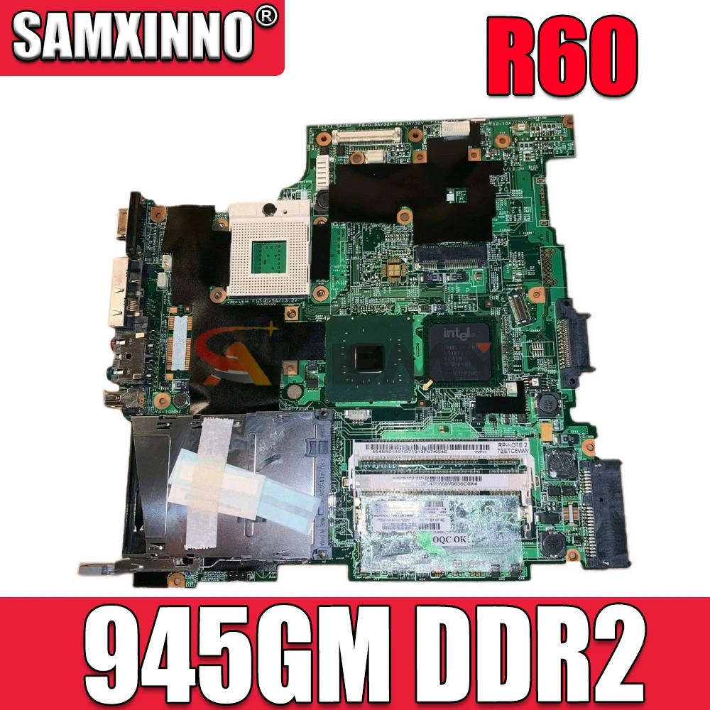 

Материнская плата Akemy FRU 42W2575 для ноутбука lenovo thinkpad R60, материнская плата с ЖК-дисплеем 14,1 дюйма 945GM DDR2, работает с бесплатным ЦПУ