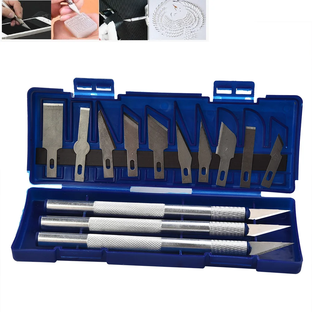 13x Precision Cutter Set Exacto Hand Carving Tool Arts Craft Hobby Kit Non-Slip Metal Knife Engravi
13x Precision Cutter Set Exacto Hand Carving Tool Arts Craft Hobby Kit Non-Slip Metal Knife Engravi