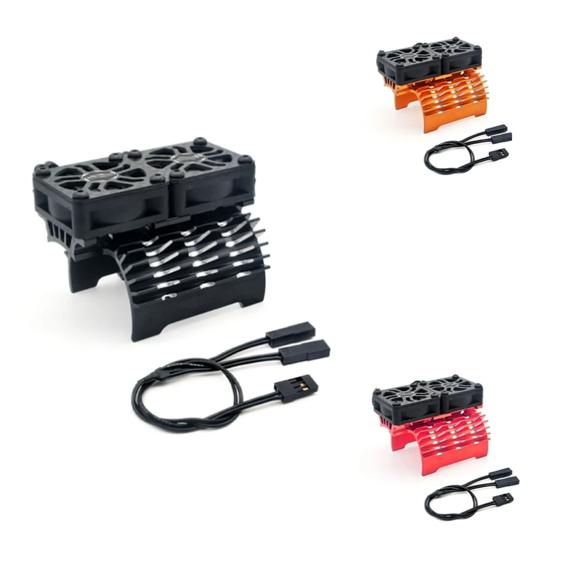 RC Fan RC Heatsink With Dual Cooling Fan RC Car Accessories For Hobbywing Leopard 4268 4274 4092 1/8 1/10 RC Car (Black)
RC Fan RC Heatsink With Dual Cooling Fan RC Car Accessories For Hobbywing Leopard 4268 4274 4092 1/8 1/10 RC Car (Black)