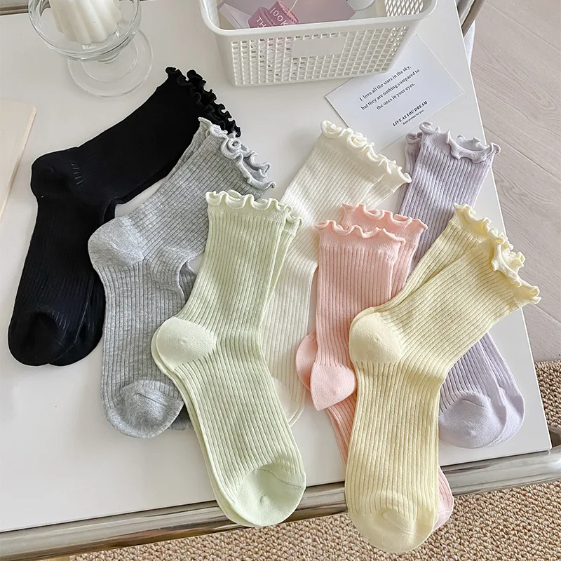 Ruffle Socks Women Summer Thin Hollow Out Breathable Loose Long Socks Women Japanese Fashion Solid Color Girls Kawaii Cute Socks
Ruffle Socks Women Summer Thin Hollow Out Breathable Loose Long Socks Women Japanese Fashion Solid Color Girls Kawaii Cute Socks