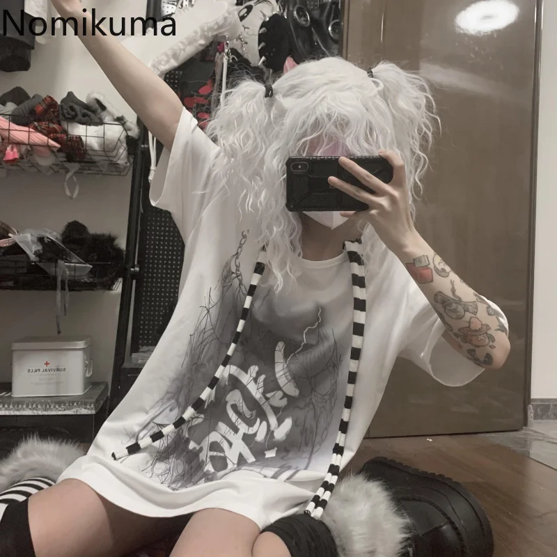 Shirts for Women Fashion Summer Tshirts Print Bandage Oversized Tops Female Japanese Casual White Y2k T Shirt 2023 Ropa Mujer
Shirts for Women Fashion Summer Tshirts Print Bandage Oversized Tops Female Japanese Casual White Y2k T Shirt 2023 Ropa Mujer