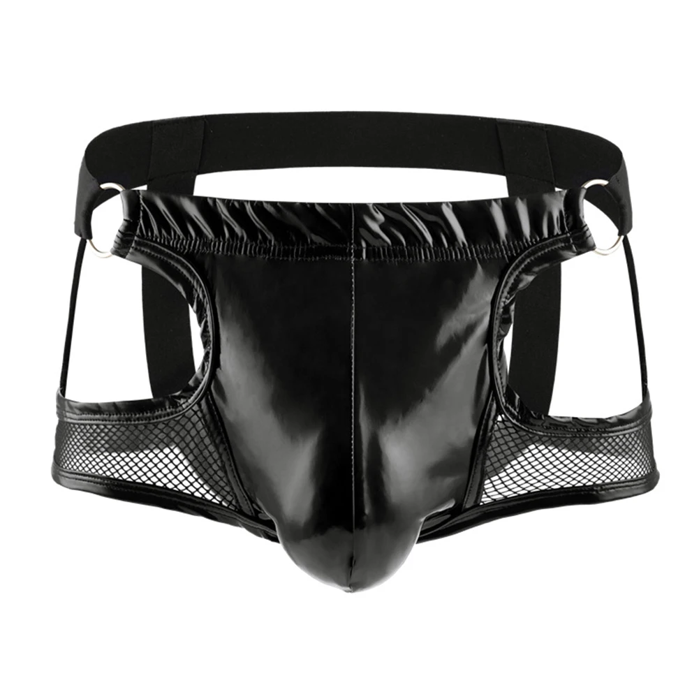 Hot Mens Wet-Look Faux Leather Boxers Breathable U Convex Big Bag Pouch G-String Underwear Low-rise Exposed Butt Briefs Shorts
Hot Mens Wet-Look Faux Leather Boxers Breathable U Convex Big Bag Pouch G-String Underwear Low-rise Exposed Butt Briefs Shorts