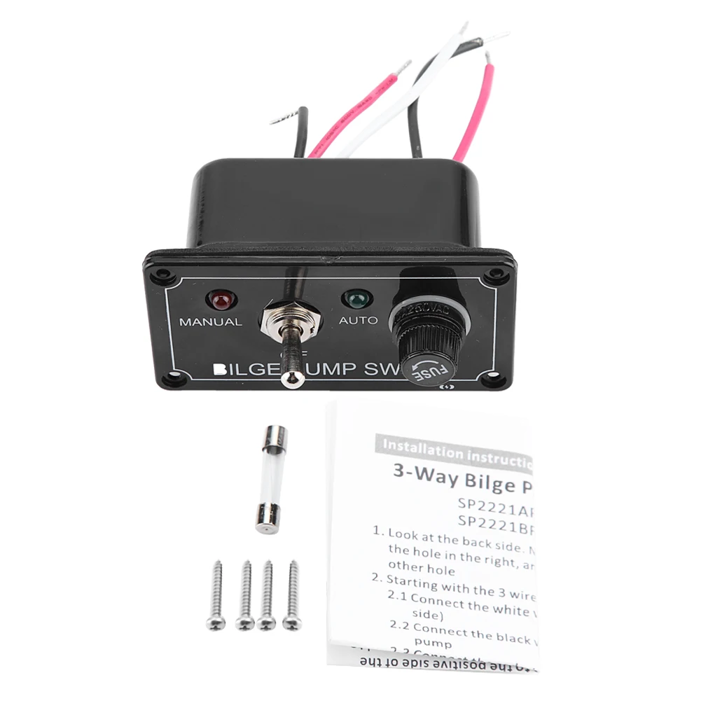 12V DC LED Indicator Bilge Pump Switch Panel Manual / Off / Auto for Boat Marine switch
12V DC LED Indicator Bilge Pump Switch Panel Manual / Off / Auto for Boat Marine switch