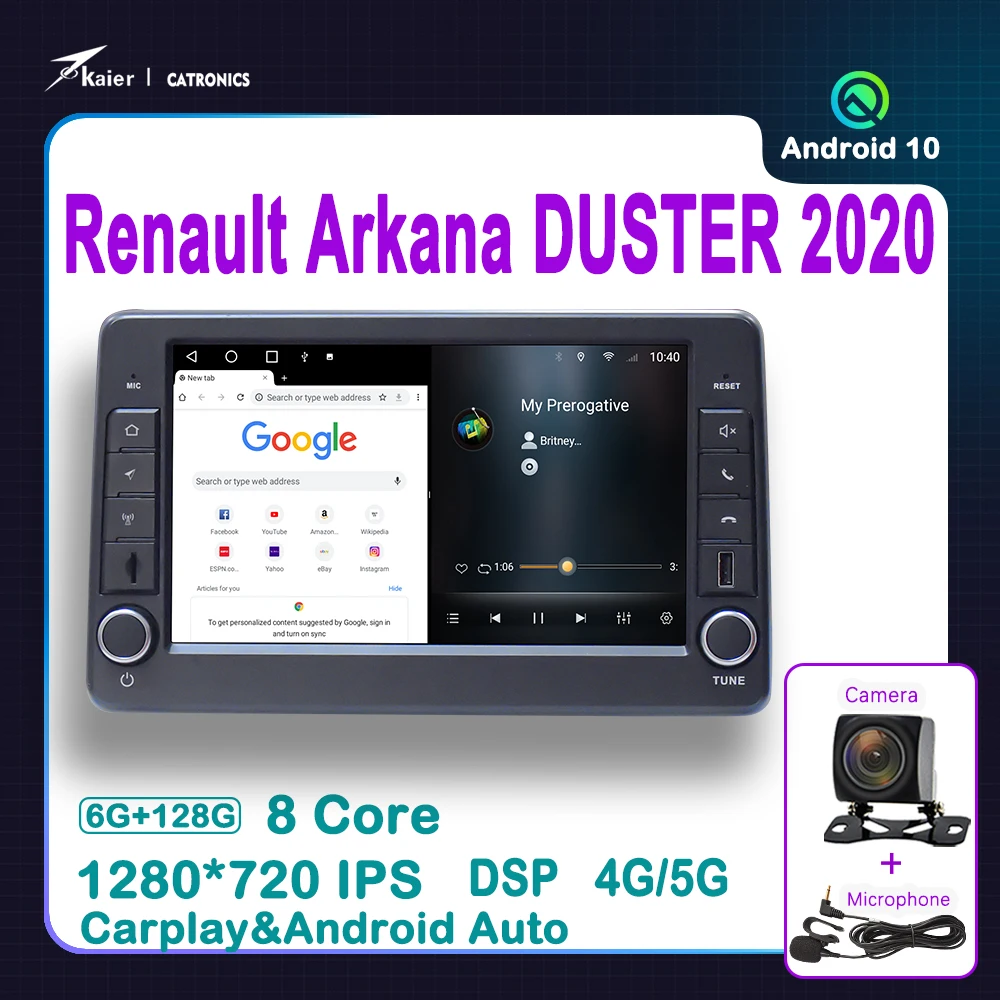 KAIER Android 10 OCTA CORE DSP for Renault Arkana DUSTER 2020 Car Dvd Player Stereo Radio Gps Navigation Head-unit Multimedia
KAIER Android 10 OCTA CORE DSP for Renault Arkana DUSTER 2020 Car Dvd Player Stereo Radio Gps Navigation Head-unit Multimedia