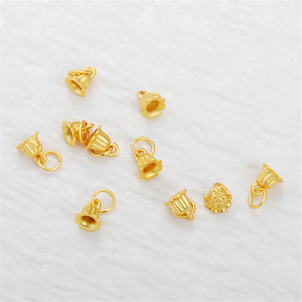 18k gold clad matte gold small trumpet flower bell-shaped small pendant tassel chain diy modeling handmade jewelry charm
18k gold clad matte gold small trumpet flower bell-shaped small pendant tassel chain diy modeling handmade jewelry charm