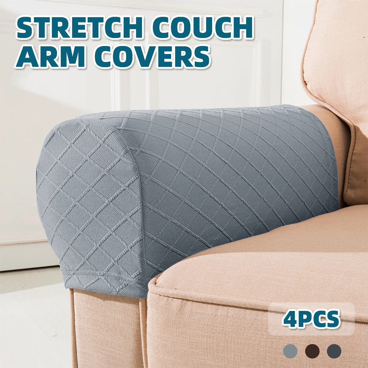 4Pcs Armrest Covers Stretch Couch Arm Covers Anti-Slip Armrest Covers with Nails Washable Sofa Chair Arm Covers Anti-Scratch
4Pcs Armrest Covers Stretch Couch Arm Covers Anti-Slip Armrest Covers with Nails Washable Sofa Chair Arm Covers Anti-Scratch
