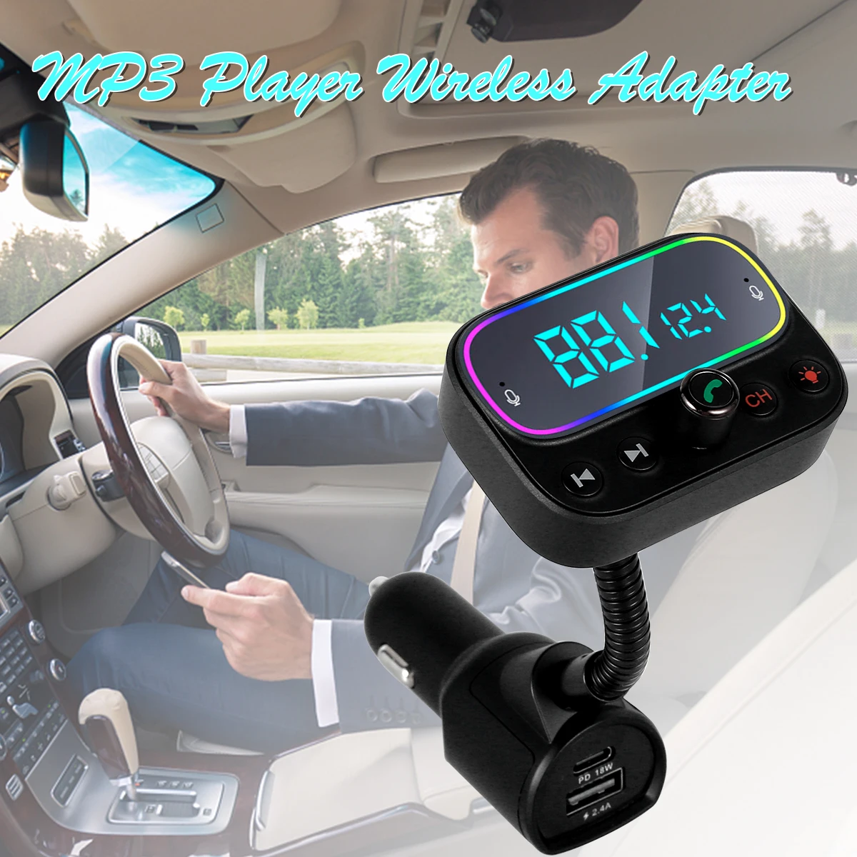 Автомобильный FM-трансмиттер с Bluetooth и двумя USB-портами, с ЖК-дисплеем 2,0 дюйма светодиодный Ной подсветкой
Автомобильный FM-трансмиттер с Bluetooth и двумя USB-портами, с ЖК-дисплеем 2,0 дюйма светодиодный Ной подсветкой