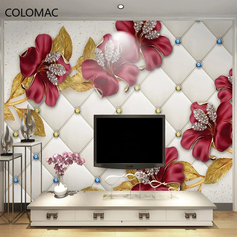 Colomac Custom 3D Photo Wallpaper Luxury Diamond Flower Jewelry Background Wallpaper Modern Art Mural Dropshipping 
Colomac Custom 3D Photo Wallpaper Luxury Diamond Flower Jewelry Background Wallpaper Modern Art Mural Dropshipping