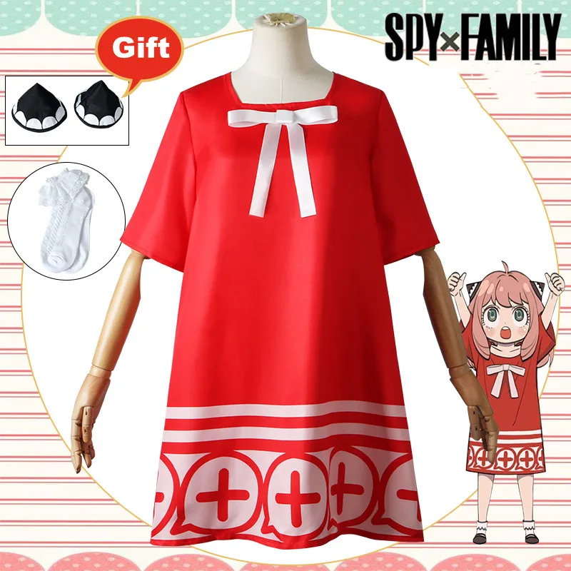 Anime Spy x Family Anya Forger Red Dress Cosplay Costume Pink Wig White Bow Hairpins Socks Girls Set Outfit for Kids Adult Women
Anime Spy x Family Anya Forger Red Dress Cosplay Costume Pink Wig White Bow Hairpins Socks Girls Set Outfit for Kids Adult Women