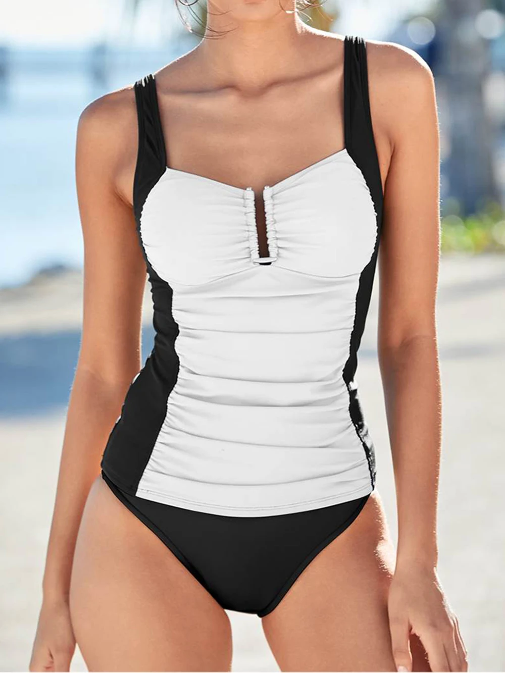 Two Piece Swimwear Women Tankini Black Swimsuit Patchwork Swimming Suit for Women Retro Slimming Swimwear Plus Size Bathing Suit
Two Piece Swimwear Women Tankini Black Swimsuit Patchwork Swimming Suit for Women Retro Slimming Swimwear Plus Size Bathing Suit