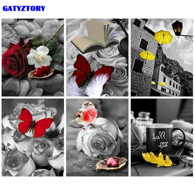 GATYZTORY Full Square 5D Diamond Painting Flowers Cross Stitch Kits Handmade Diamond Embroidery Rose Needlework Decor For Home
GATYZTORY Full Square 5D Diamond Painting Flowers Cross Stitch Kits Handmade Diamond Embroidery Rose Needlework Decor For Home