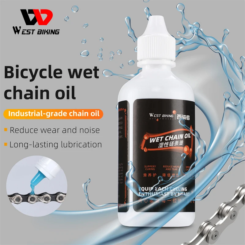 WEST BIKING Bicycle Wet Chain Oil 100ml Portable Anti Rust Bike Chain Lube Mountain Road Bike Gear Lubricant Cycling Accessories
WEST BIKING Bicycle Wet Chain Oil 100ml Portable Anti Rust Bike Chain Lube Mountain Road Bike Gear Lubricant Cycling Accessories