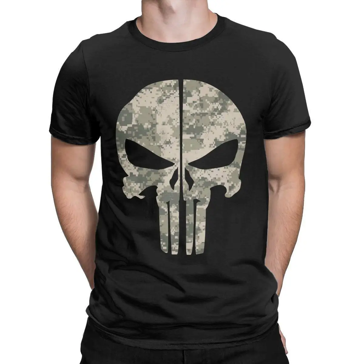 Camouflage Skull Men T Shirt Casual Tees Short Sleeve Crewneck T-Shirt 100% Cotton Adult Clothes
Camouflage Skull Men T Shirt Casual Tees Short Sleeve Crewneck T-Shirt 100% Cotton Adult Clothes