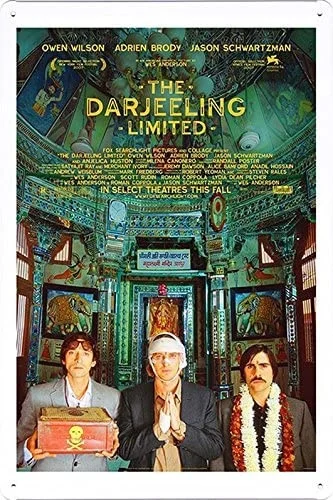 Metal Wall Sign Classic The Darjeeling Limited Movie Poster Tin Signs Cinema Corridor Wall Decoration Retro Metal Sign 20*30 CM
Metal Wall Sign Classic The Darjeeling Limited Movie Poster Tin Signs Cinema Corridor Wall Decoration Retro Metal Sign 20*30 CM