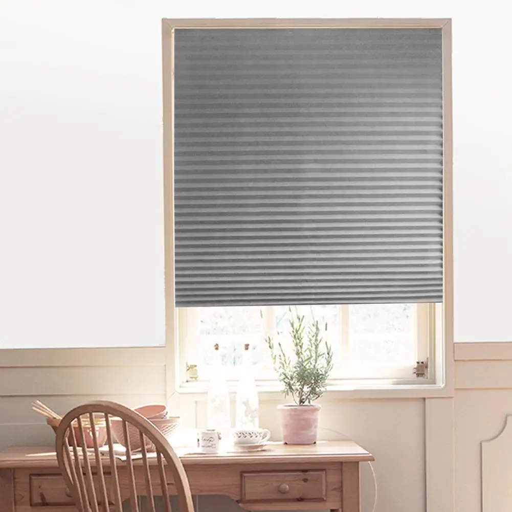 

Self-Adhesive Pleated Blinds Curtains Half Blackout Bathroom Balcony Shades for Living Room Window Door Home Curtain Decor
