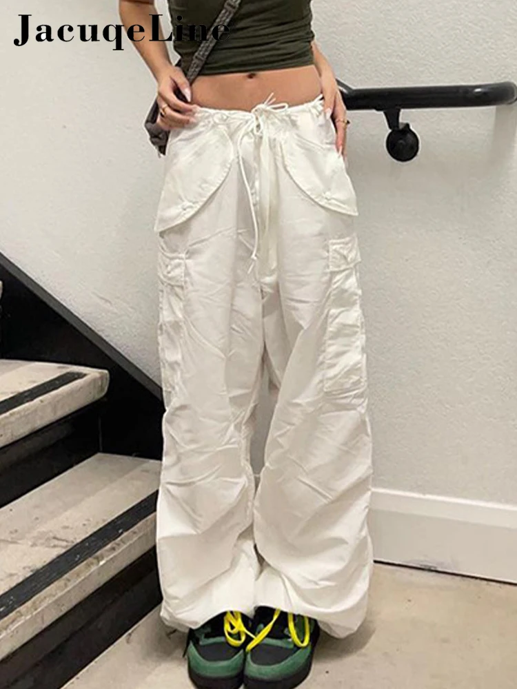 Jacqueline Summer Drawstring Zip Cargo Pants Women y2k clothes Loose Hip Hop Trousers Jogger Fashion Casual Retro Wide Leg Pants
Jacqueline Summer Drawstring Zip Cargo Pants Women y2k clothes Loose Hip Hop Trousers Jogger Fashion Casual Retro Wide Leg Pants