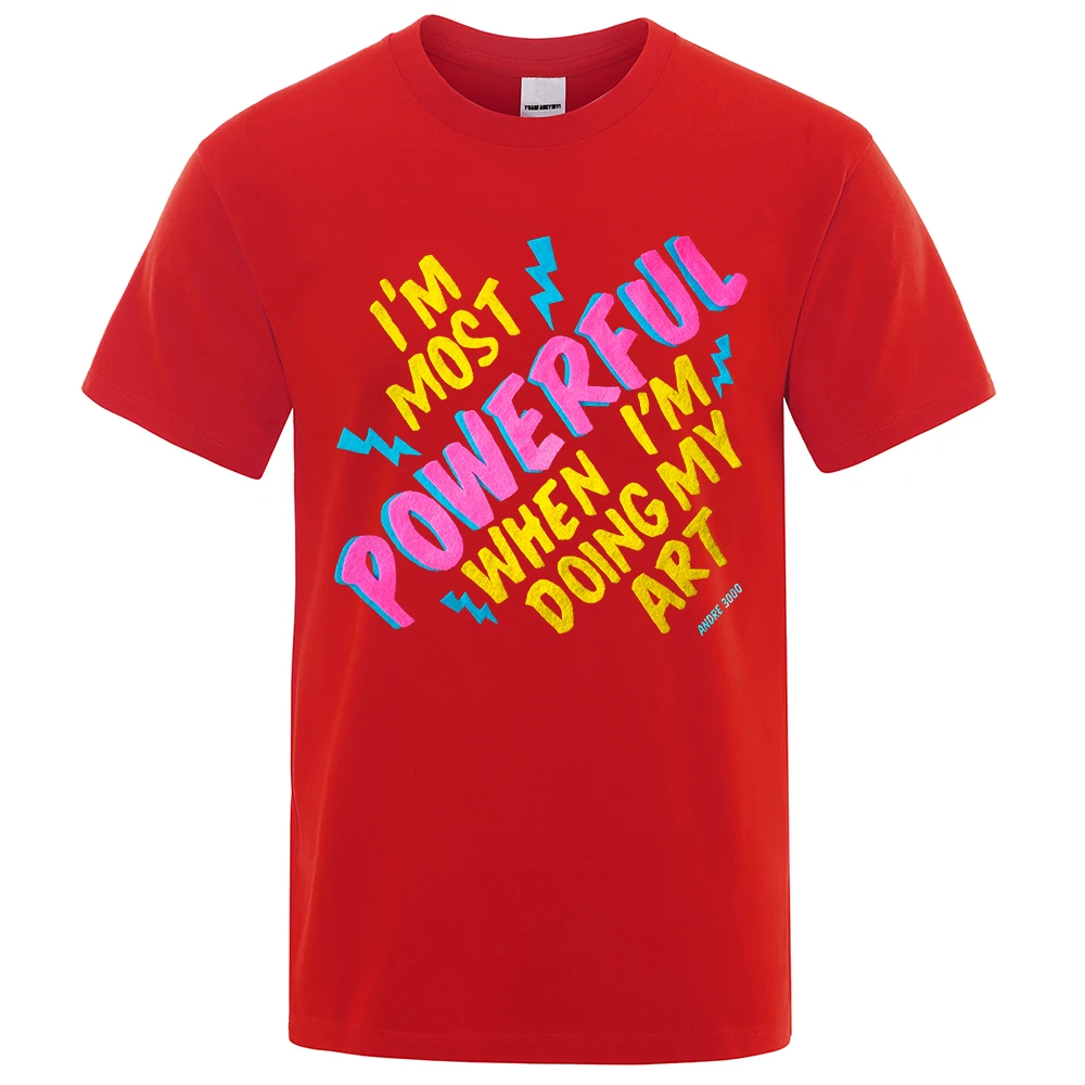 I'M Most Powerful When I'M Doing My Art Male Tshirts Breathable Clothes High Quality Tee Clothes Hip Hop O-Neck Cotton Tshirt
I'M Most Powerful When I'M Doing My Art Male Tshirts Breathable Clothes High Quality Tee Clothes Hip Hop O-Neck Cotton Tshirt