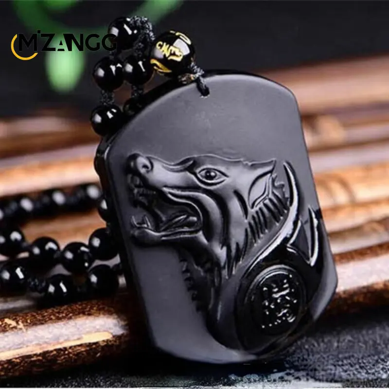 Charming Obsidian Wolf Totem Pendant Hand-carved Black Crystal Wolf Head Necklace Pendant Fashion Men's Necklace
Charming Obsidian Wolf Totem Pendant Hand-carved Black Crystal Wolf Head Necklace Pendant Fashion Men's Necklace