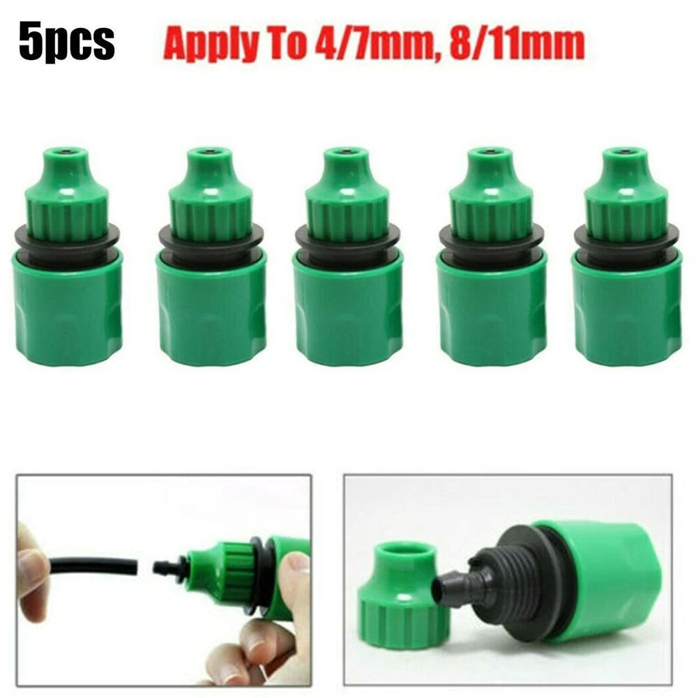 Adapter Hose Quick Connector 4/7mm/8/11mm 5 Pcs Accessories Garden Green Micro Irrigation Adapter Pipe Adapter
Adapter Hose Quick Connector 4/7mm/8/11mm 5 Pcs Accessories Garden Green Micro Irrigation Adapter Pipe Adapter