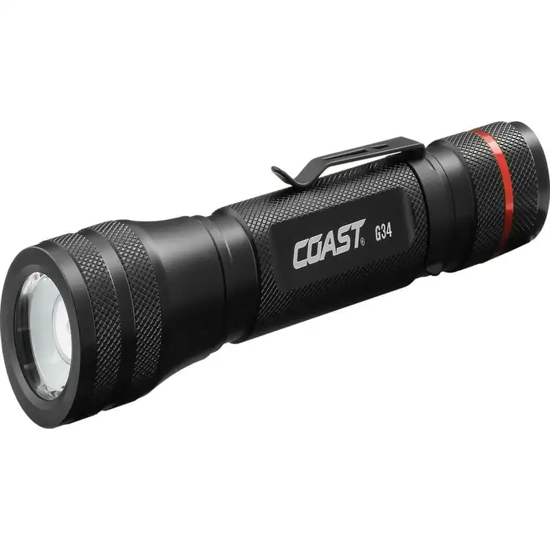 

370 Lumen Twist Focusing Handheld LED Flashlight, 2 x AA Batteries Included Carabiner tactical Carabiner Keybar Shovel Folding w