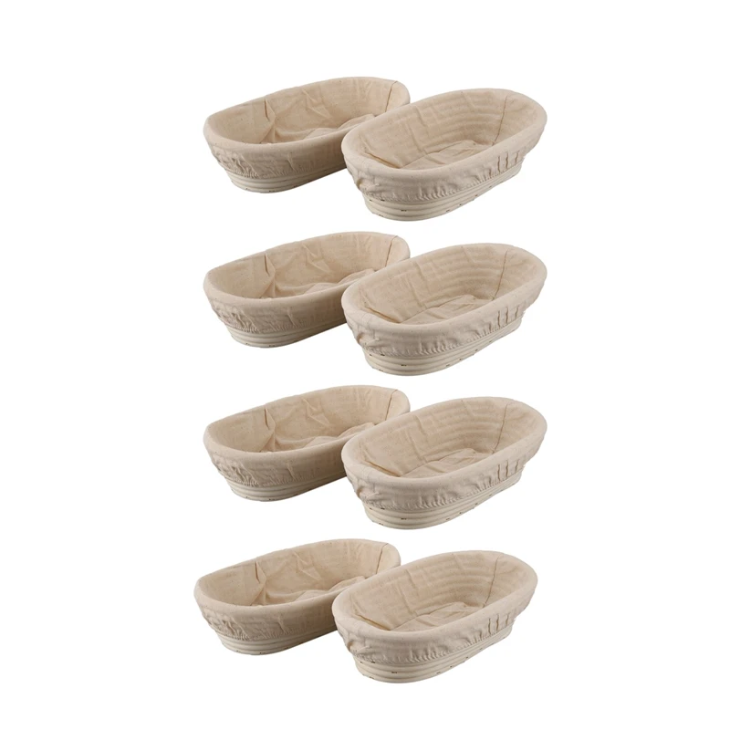 8Pcs 25Cm/10 Inch Bread Basket Rattan Proofing Basket Liner Round Oval Fruit Tray Dough Food Storage Container
8Pcs 25Cm/10 Inch Bread Basket Rattan Proofing Basket Liner Round Oval Fruit Tray Dough Food Storage Container