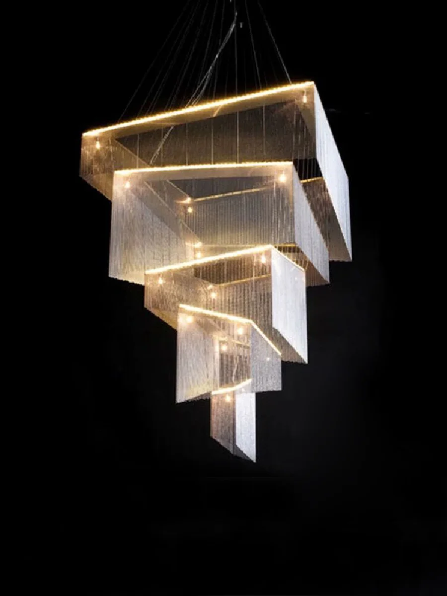 Duplex Living Room Large Chandeliers Tassel Chain Villa Loft High Ceiling Building Lobby Hotel Staircase Long Chandelier LED
Duplex Living Room Large Chandeliers Tassel Chain Villa Loft High Ceiling Building Lobby Hotel Staircase Long Chandelier LED
