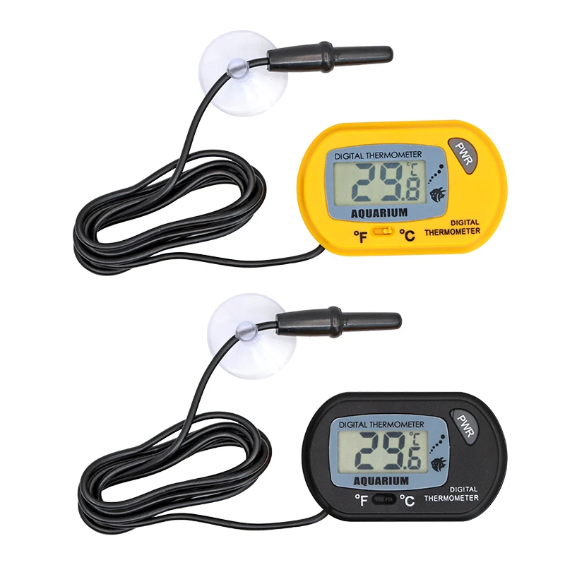 

LCD Aquarium Temperature Water Meter Digital Thermometer Tool Temp Supplies Aquarium Aquatic Tank Fish Alarm Detector Fish Pet