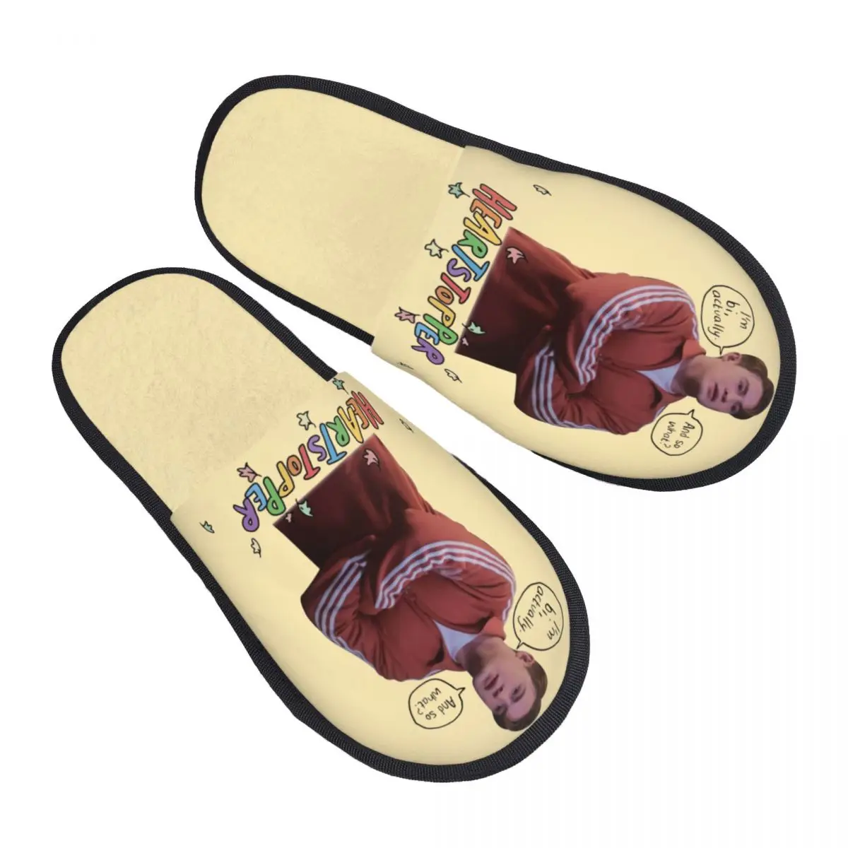 Heartstopper I'm Bi Actually Nick Nelson Furry Slippers Non-skid Cozy Memory Foam Slippers Bedroom
Heartstopper I'm Bi Actually Nick Nelson Furry Slippers Non-skid Cozy Memory Foam Slippers Bedroom