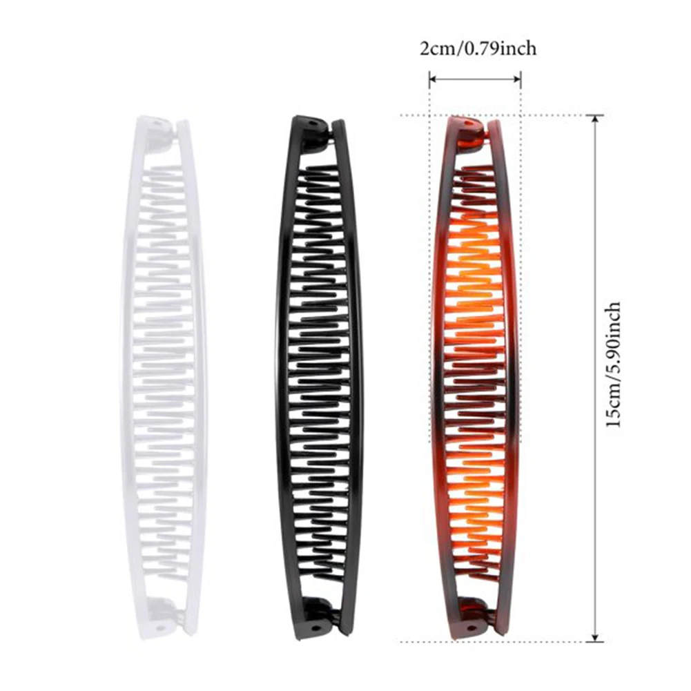 6pcs Women 3 Colors Retro Fashion Party Banana Clip Hair Accessories Clincher Comb Gift Hairstyle Styling Tool Non Slip Headwear
6pcs Women 3 Colors Retro Fashion Party Banana Clip Hair Accessories Clincher Comb Gift Hairstyle Styling Tool Non Slip Headwear
