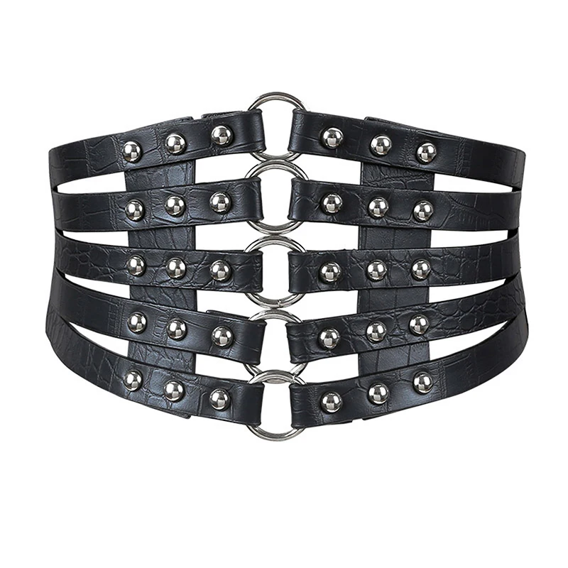 2022 Vintage Metal Ring Belt Gold Ladies Women Belts Female Fashion Rivet Wide Waist Elastic 5 Straps PU Belt
2022 Vintage Metal Ring Belt Gold Ladies Women Belts Female Fashion Rivet Wide Waist Elastic 5 Straps PU Belt