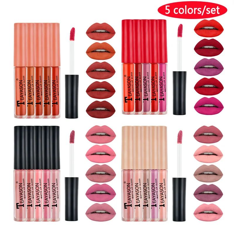 5Pcs Set Matte Velvet Lipsticks Waterproof Lipstick Sexy Vampire Lip Stick Women Lips Beauty Makeup Cosmetics
5Pcs Set Matte Velvet Lipsticks Waterproof Lipstick Sexy Vampire Lip Stick Women Lips Beauty Makeup Cosmetics