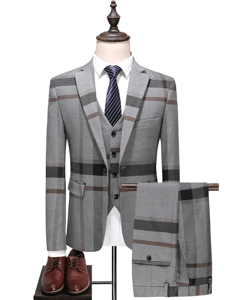 2022 autumn men's suit business casual professional wear wedding groomsmen slim suit three-piece suit (coat + vest + pants)
2022 autumn men's suit business casual professional wear wedding groomsmen slim suit three-piece suit (coat + vest + pants)