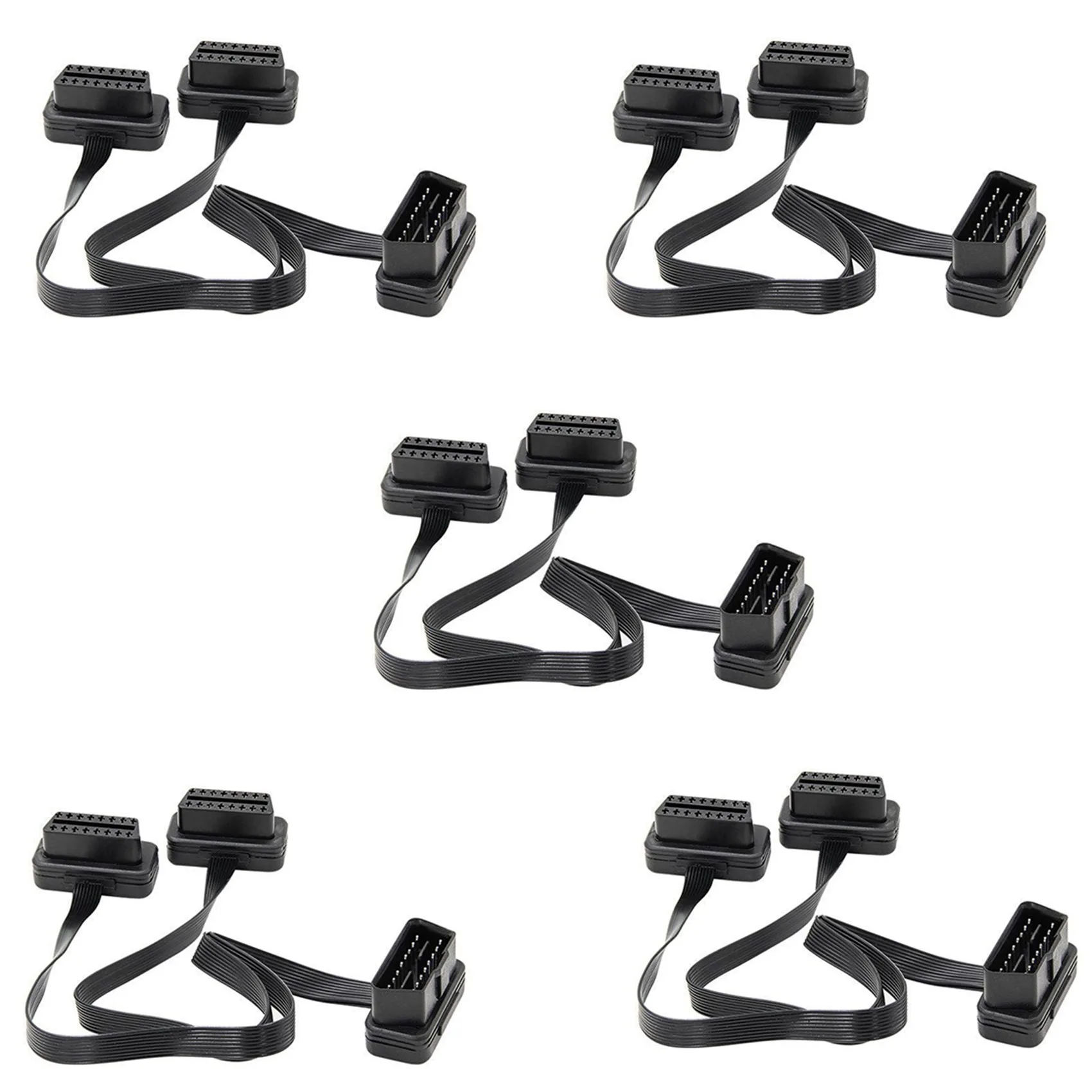 5X OBDII Extension Dual Connector Y Splitter OBD OBD2 16PIN Male to Female Connection Flat+Thin for ELM327
5X OBDII Extension Dual Connector Y Splitter OBD OBD2 16PIN Male to Female Connection Flat+Thin for ELM327