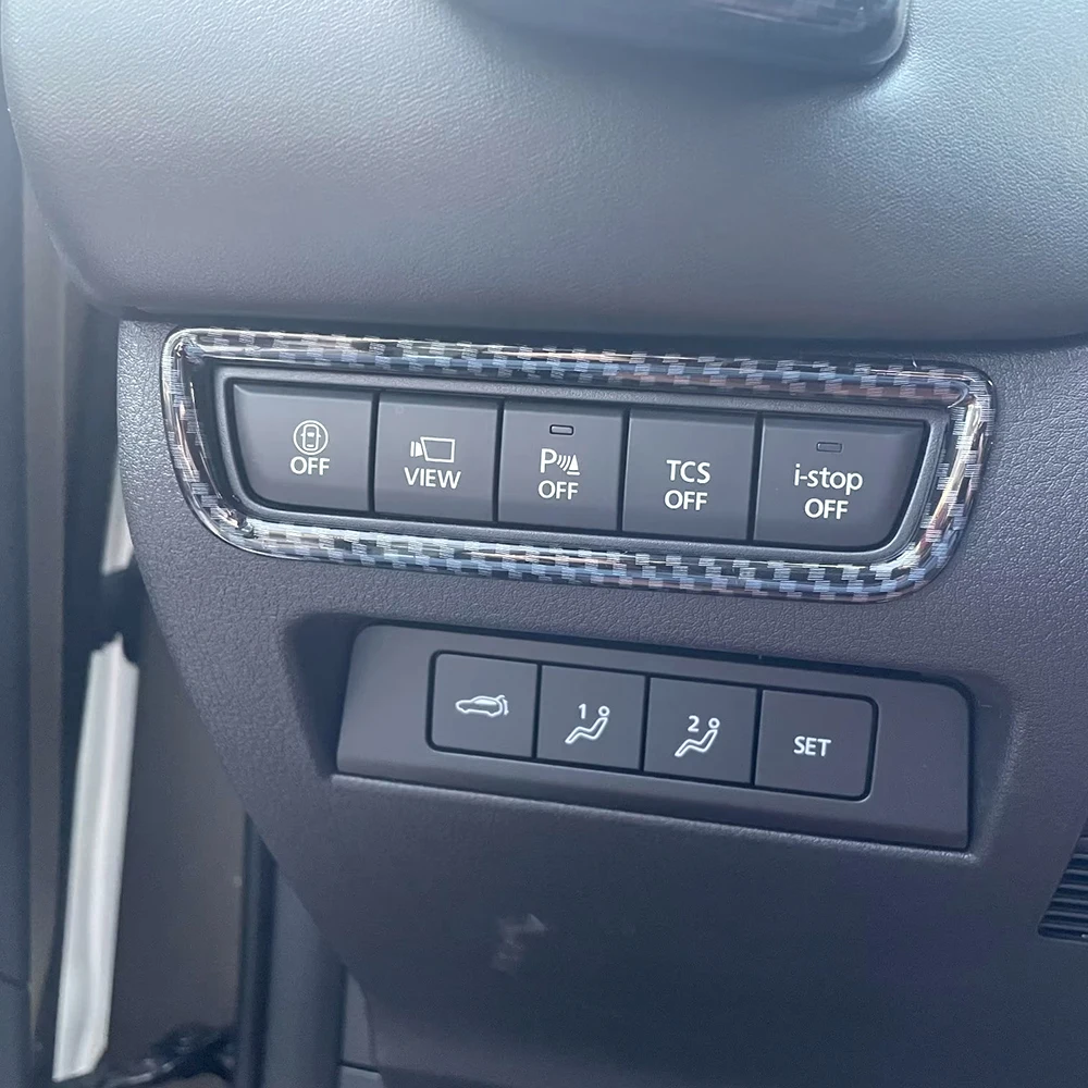 

Center Console Switch Bezel Trim Mouldings For 2023 2024 Mazda CX-50 CX50 Carbon Fiber Look