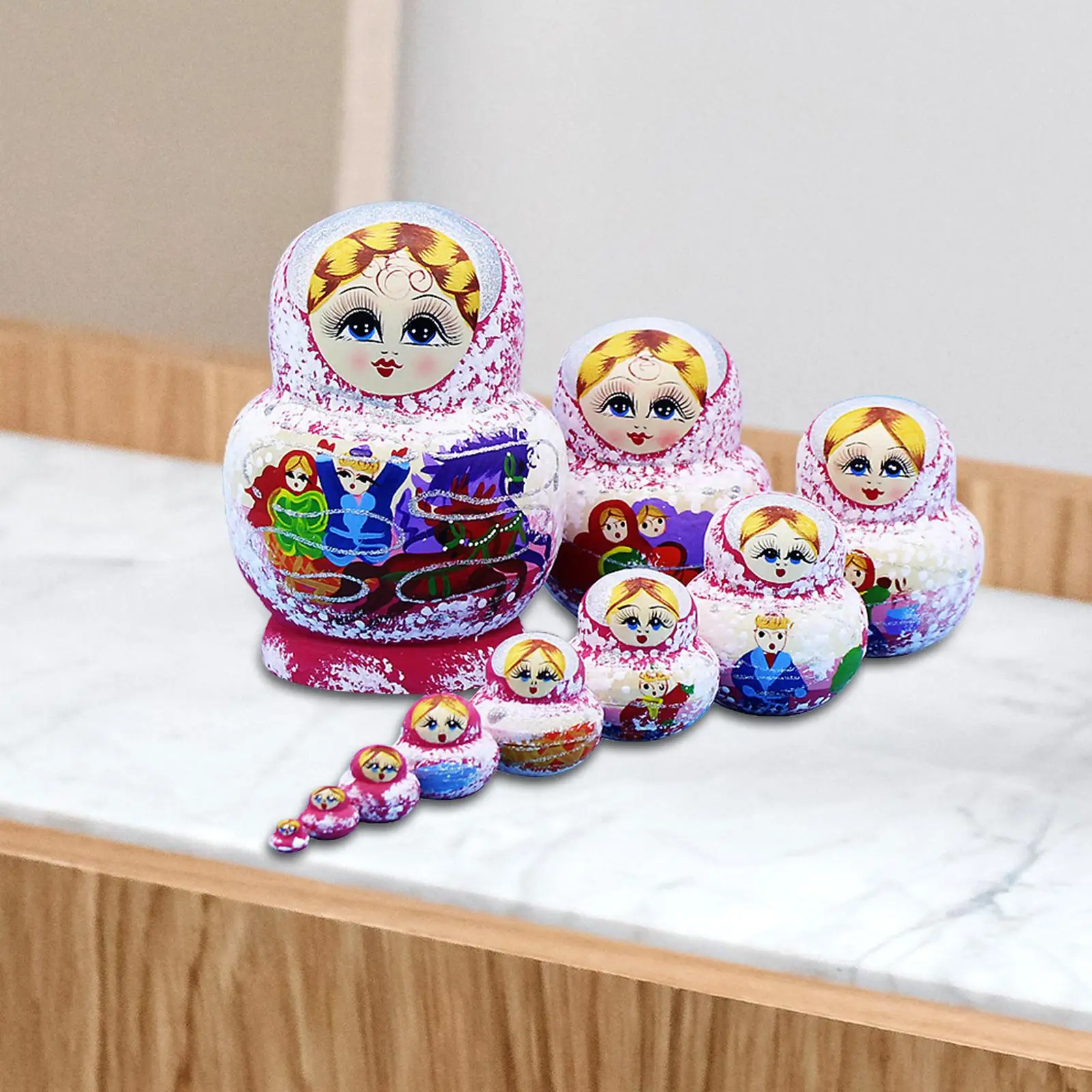 10x Handmade Nesting Doll Stackable Ornament Matryoshka Dolls for Table Birthday Kids
10x Handmade Nesting Doll Stackable Ornament Matryoshka Dolls for Table Birthday Kids