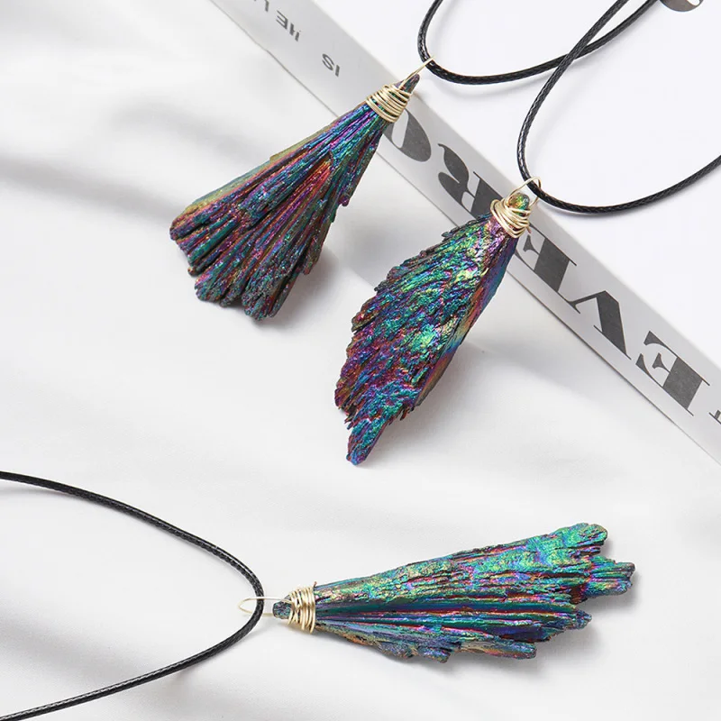 1PC Black Tourmaline Rough Plating Colorful Peacock Feather Pendant DIY Gemstone Crystal Cluster Jewelry Accessories
1PC Black Tourmaline Rough Plating Colorful Peacock Feather Pendant DIY Gemstone Crystal Cluster Jewelry Accessories