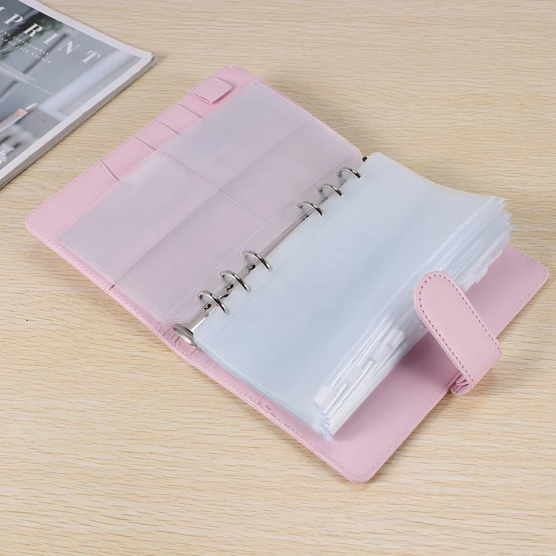 A6 PU Ring Binder,6 Round Rings Notebook Binder 14Pcs Plastic Zippered Envelopes Pockets,With Label Stickers
A6 PU Ring Binder,6 Round Rings Notebook Binder 14Pcs Plastic Zippered Envelopes Pockets,With Label Stickers