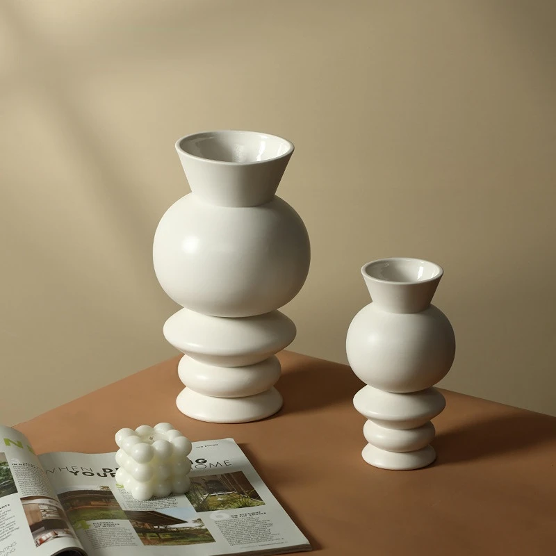 Simple White Multilayer Straight Tube Glazed Ceramic Vase Ornaments Home Model Room Decorations
Simple White Multilayer Straight Tube Glazed Ceramic Vase Ornaments Home Model Room Decorations