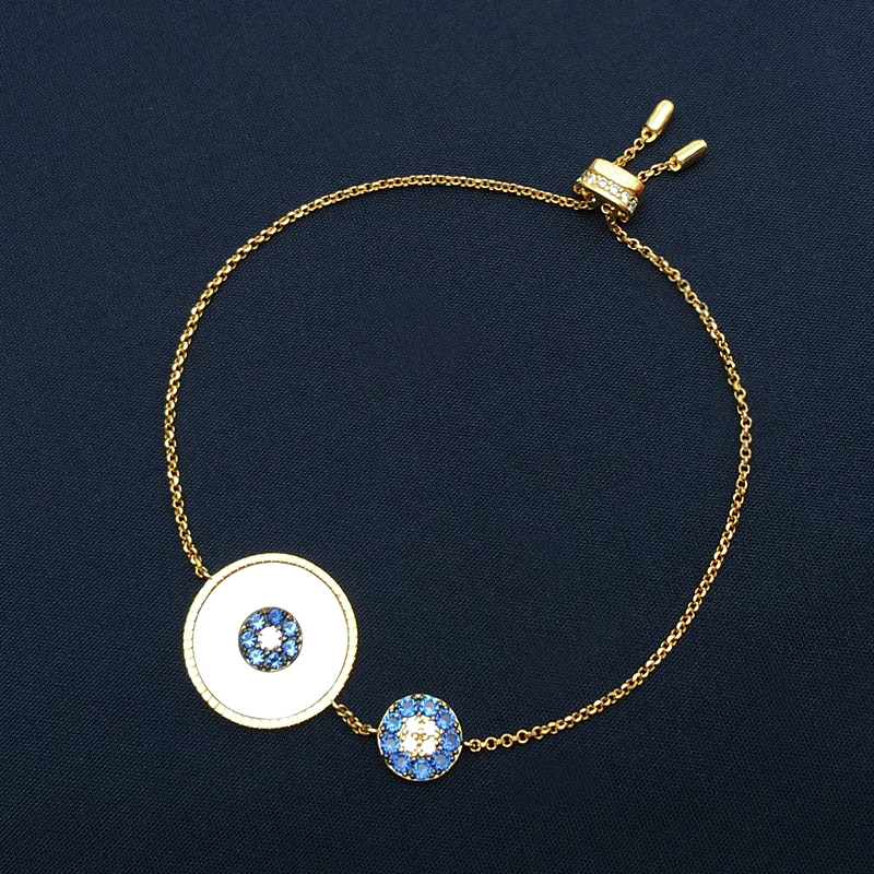 Amoo Shell Sapphire Lucky Eye Devil's Eye S925 Sterling Silver Bracelet Gold Adjustable Female Mysterious Retro Luxury Jewelry
Amoo Shell Sapphire Lucky Eye Devil's Eye S925 Sterling Silver Bracelet Gold Adjustable Female Mysterious Retro Luxury Jewelry