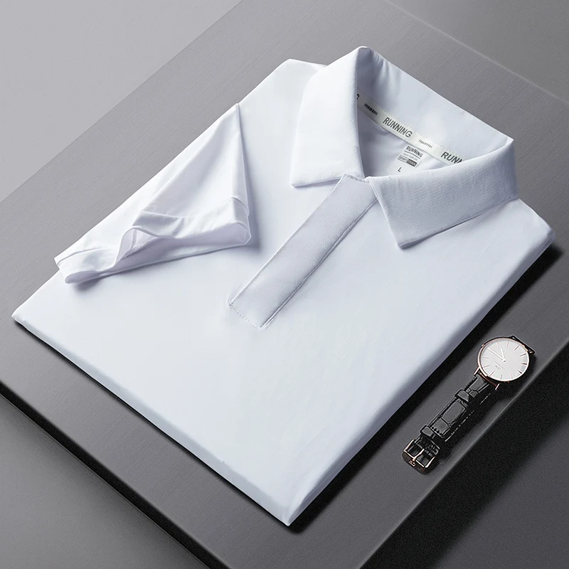 2022 New Men's High-end Short-sleeved Polo Shirt Solid Color Large Size Business Casual Loose Top Comfortable Office Polo Shirt 
2022 New Men's High-end Short-sleeved Polo Shirt Solid Color Large Size Business Casual Loose Top Comfortable Office Polo Shirt