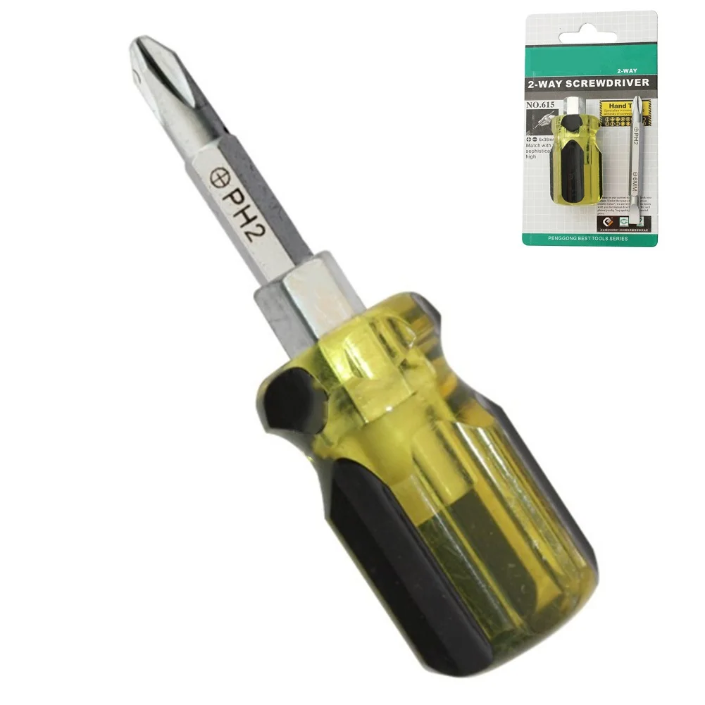 Short Slotted Cross Screw Driver Impact Double Head ScrewDriver PH2 SL6 Dual Interchangeable Electric Tools For Electrician
Short Slotted Cross Screw Driver Impact Double Head ScrewDriver PH2 SL6 Dual Interchangeable Electric Tools For Electrician