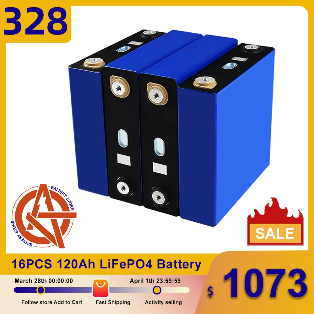 3.2V 120Ah Grade A Lifepo4 Battery 16PCS Rechargeable Battery Pack 12V 24V Lithium Iron Phosphate DIY RV Solar EU US Tax Free
3.2V 120Ah Grade A Lifepo4 Battery 16PCS Rechargeable Battery Pack 12V 24V Lithium Iron Phosphate DIY RV Solar EU US Tax Free