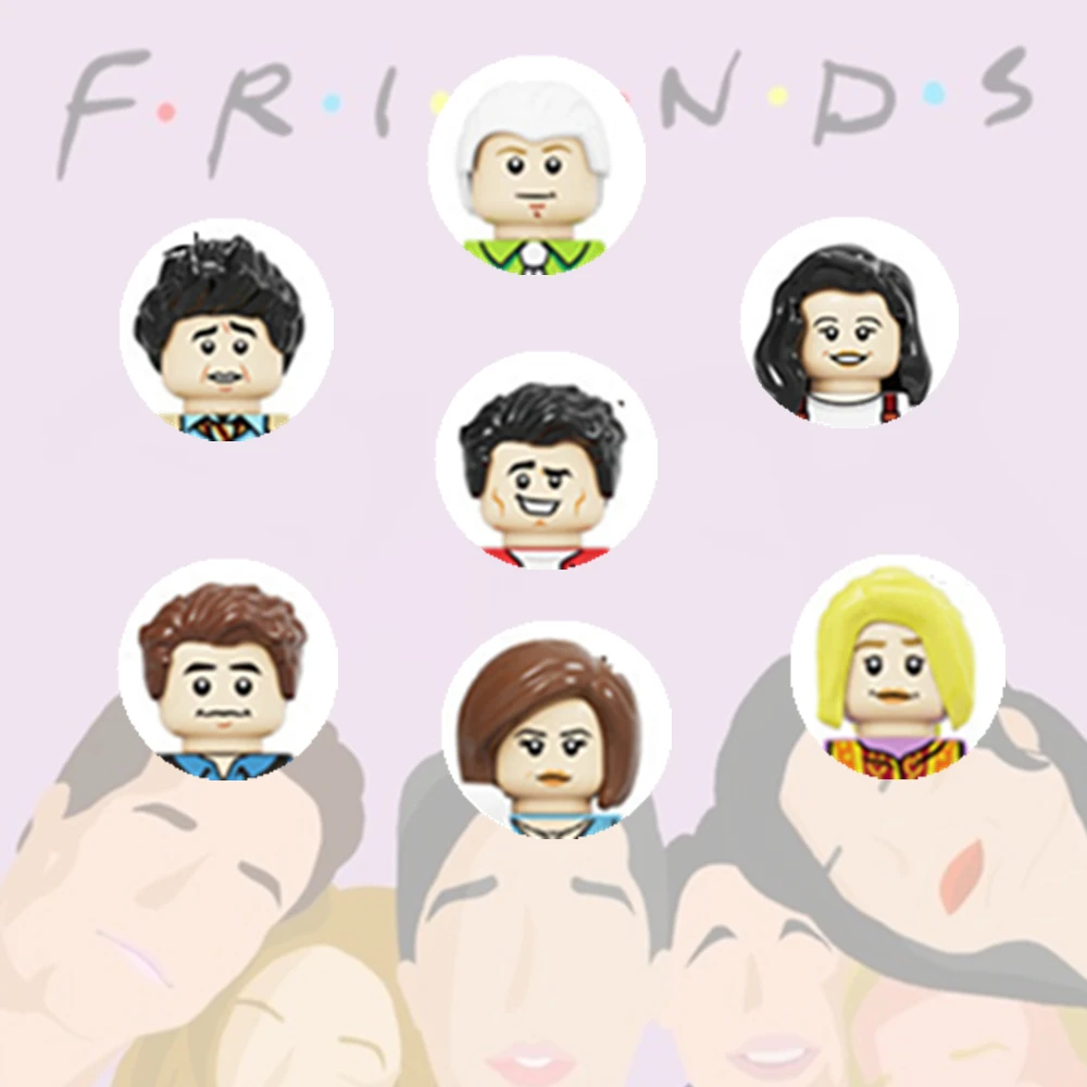 American TV Drama Friends Mini Dolls Series Figures Central Model Perk City Cafe Building Block Bricks Toy Kid Set Gift
American TV Drama Friends Mini Dolls Series Figures Central Model Perk City Cafe Building Block Bricks Toy Kid Set Gift